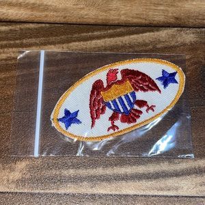 Vintage AMERICAN Eagle Shield Star Military Rank Patch - New